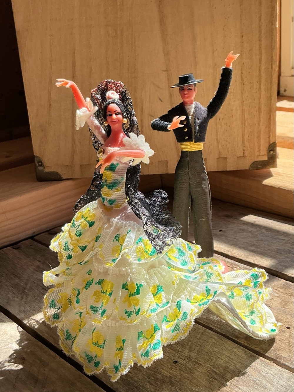 Flamenco Dancer Figurine Set Vintage Retro dancing lady & man retro CAKE TOPPER